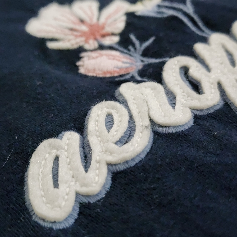 Aeropostale Women's Navy Blue Graphic Short Sleeve Tee Size M - Picture 10 of 11